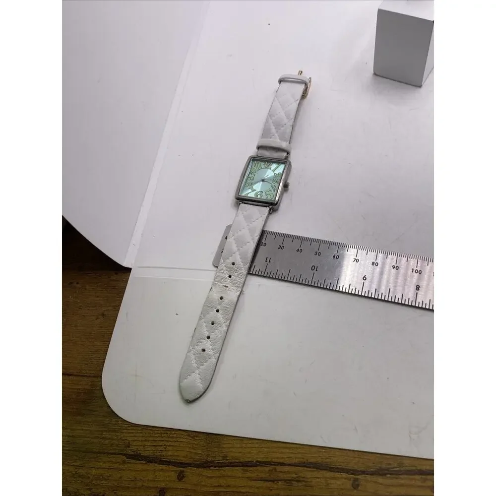 Vintage Womens Silver Tank Watch New Battery